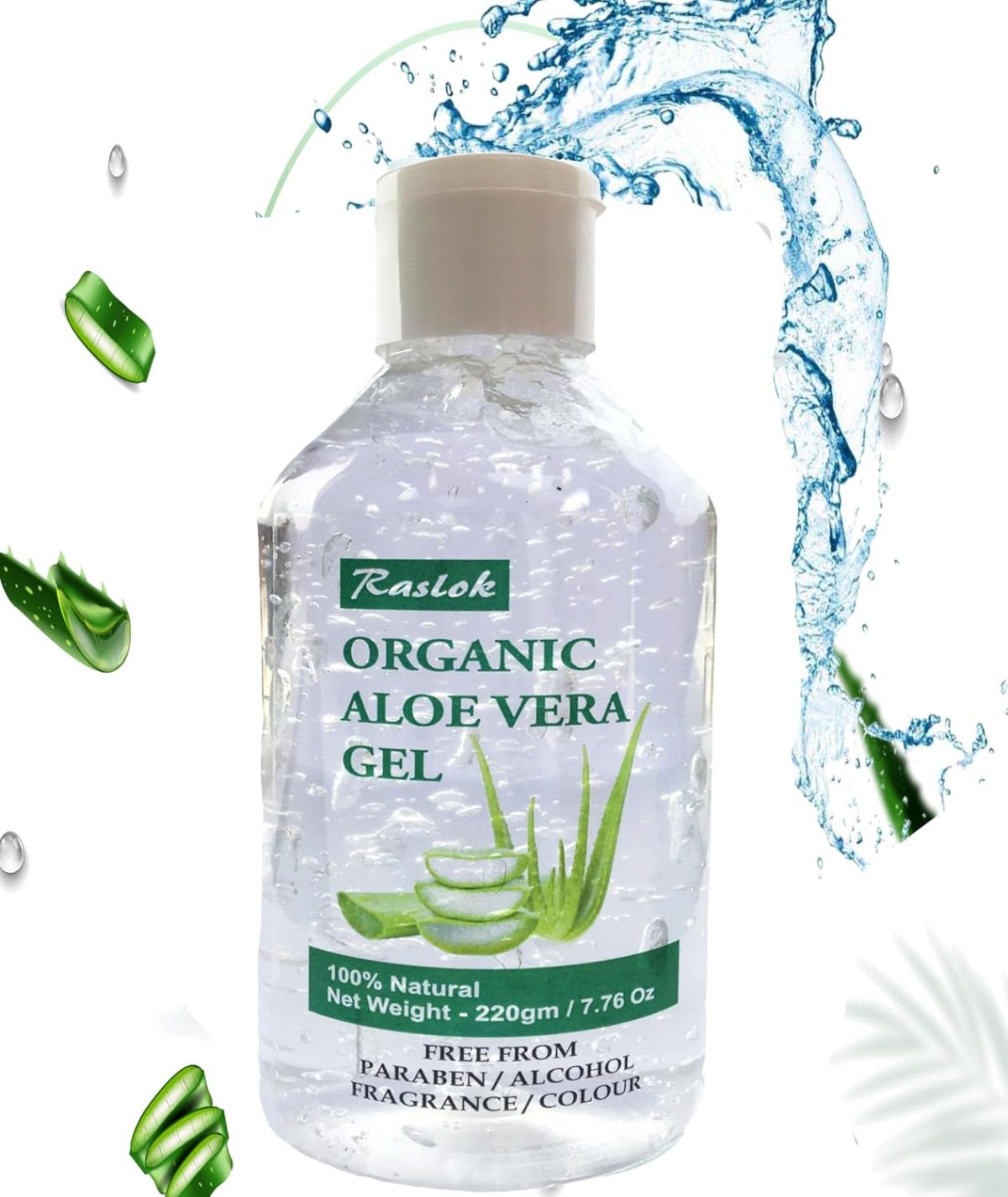 1734214197 Raslok Aloe Vera Gel 100 Pure Natural Aloe Gel For Moisturizing Face Skin Hair CareDurable Moisturizing Hydrating Soothing Non Sticky 7.76 OZ