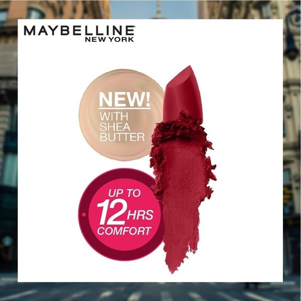 1734217296 Maybelline Color Sensational Lipstick Lip Makeup Matte Finish Hydrating Lipstick Nude Pink Red Plum Lip Color Rich Ruby 1 Count