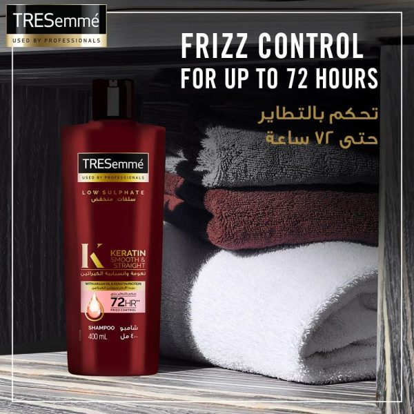 1734267573 TRESEmme Keratin Smooth and Straight Shampoo with Argan Oil 400ml Pack of 2 TRESEMME Keratin Smooth and Straight Conditioner 400ml Pack of 2