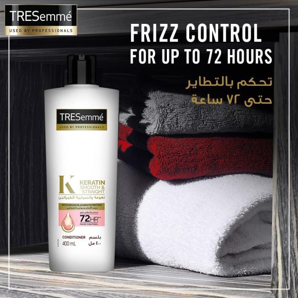 1734267574 TRESEmme Keratin Smooth and Straight Shampoo with Argan Oil 400ml Pack of 2 TRESEMME Keratin Smooth and Straight Conditioner 400ml Pack of 2