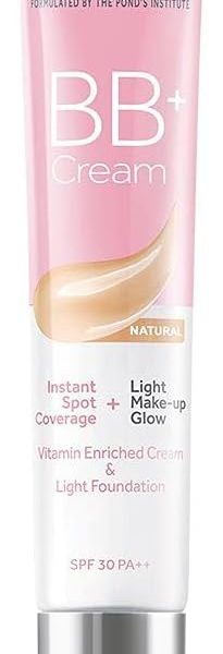 POND'S BB+ Cream, Instant Spot Coverage + Light Make-up Glow, Natural 18g