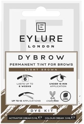 Eylure Dybrow Permanent Tint for Brows Dye Kit Light Brown