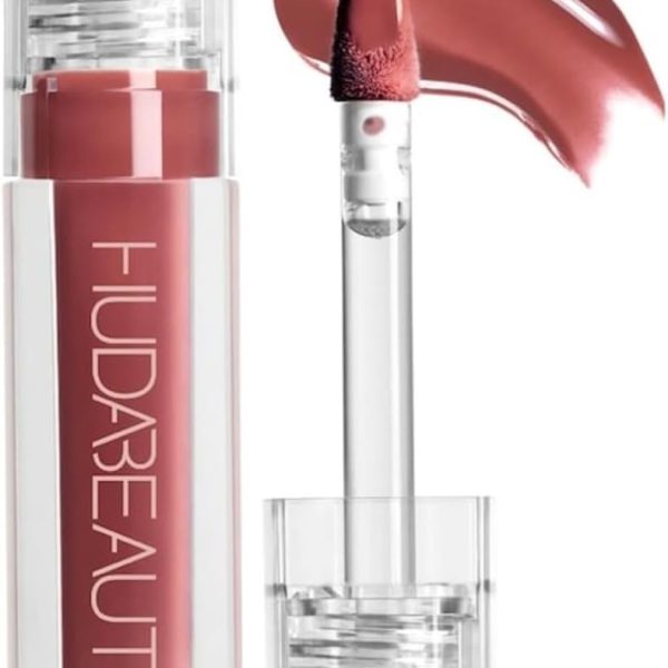 HUDA BEAUTY Faux Filler Shiny Non-Sticky Lip Gloss Bombshell - Pinky Brown 0.13FL.OZ / 3.9ml