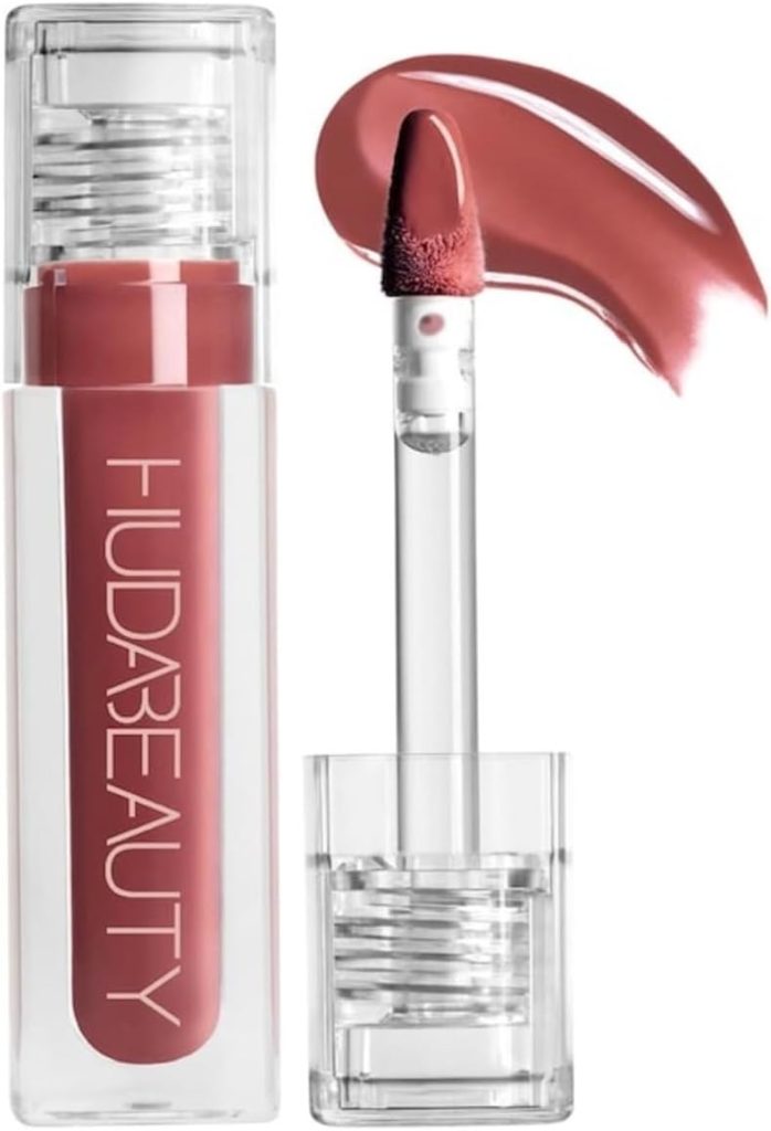 HUDA BEAUTY Faux Filler Shiny Non-Sticky Lip Gloss Bombshell - Pinky Brown 0.13FL.OZ / 3.9ml