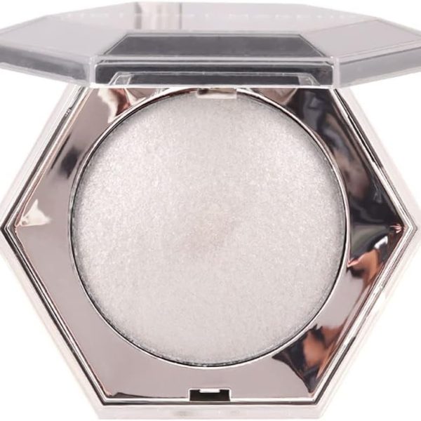 Khazna Pearl White Silver Face Highlighter, Makeup Shimmer Glitter Diamond Sparkly Highlighters Makeup Palette Powder for Face Body Cheek Pale Skin