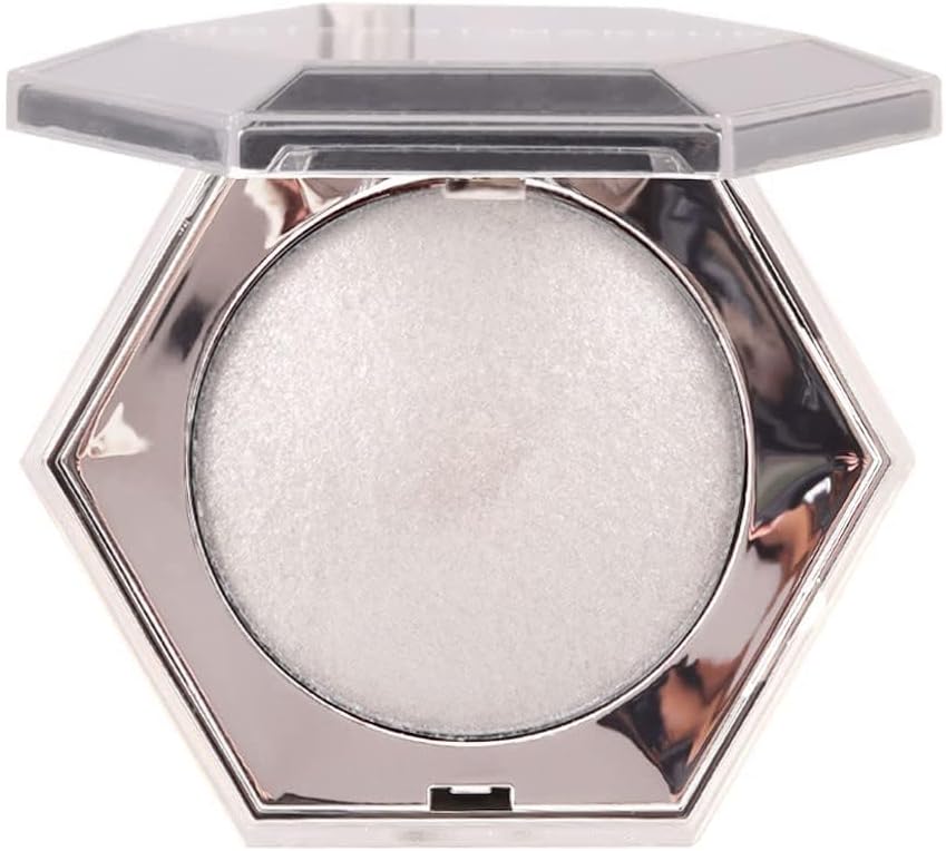 Khazna Pearl White Silver Face Highlighter, Makeup Shimmer Glitter Diamond Sparkly Highlighters Makeup Palette Powder for Face Body Cheek Pale Skin