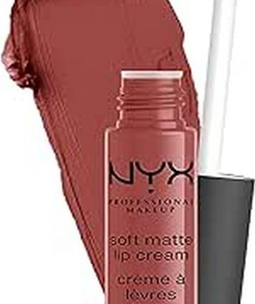 NYX PROFESSIONAL MAKEUP Liquid Lipstick, Creamy And Matte Finish, Highly Pigmented Colour, Long Lasting, Vegan Formula, Soft Matte Lip Cream, Shade: Rome