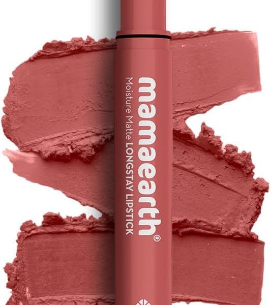 Mamaearth Moisture Matte Longstay Lipstick with Avocado Oil & Vitamin E for 12 Hour Long Stay - 05 Bubblegum Nude - 2 g