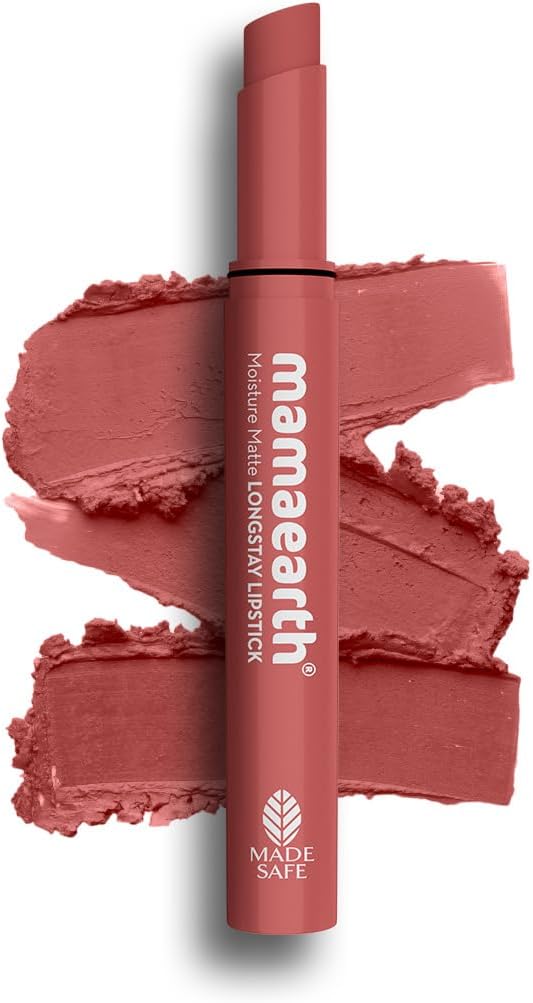 Mamaearth Moisture Matte Longstay Lipstick with Avocado Oil & Vitamin E for 12 Hour Long Stay - 05 Bubblegum Nude - 2 g