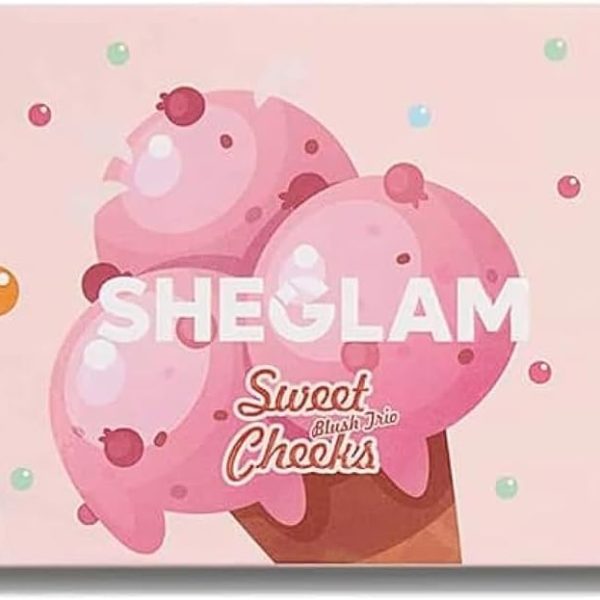 SHEGLAM SWEET CHEEKS BLUSH TRIO- 3 COLOR POWDER BLUSH PALLETTE LONG LASTING HIGH PIGMENTED PORELESS MATTE CHEEKS ALL-DAY BLUSHER - ENAMORED