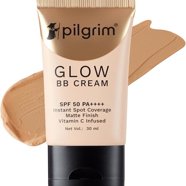 Pilgrim Beige Glow 3-IN-1 Natural BB Cream SPF 50 PA++++ With Niacinamide, Hyaluronic Acid & Vit C - 30g