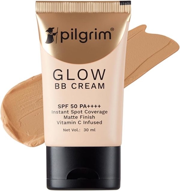 Pilgrim Beige Glow 3-IN-1 Natural BB Cream SPF 50 PA++++ With Niacinamide, Hyaluronic Acid & Vit C - 30g