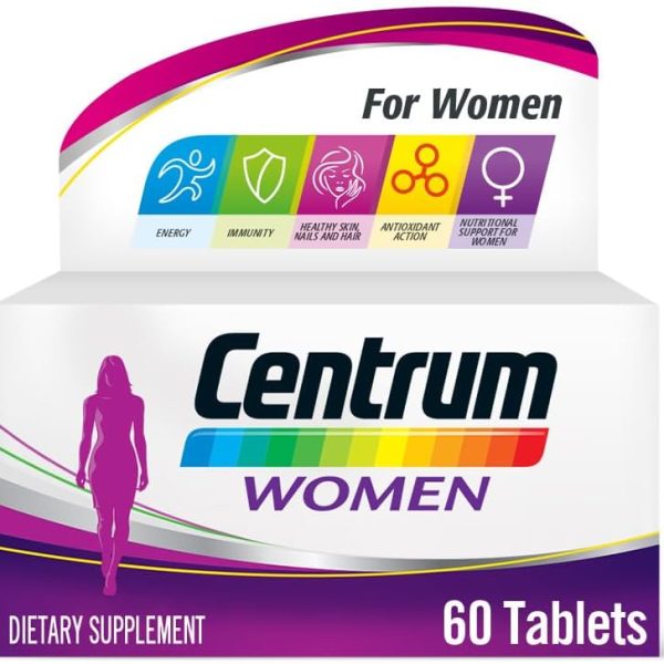 Centrum Women, 60 Tablets, Specially Formulated Multivitamin for Women