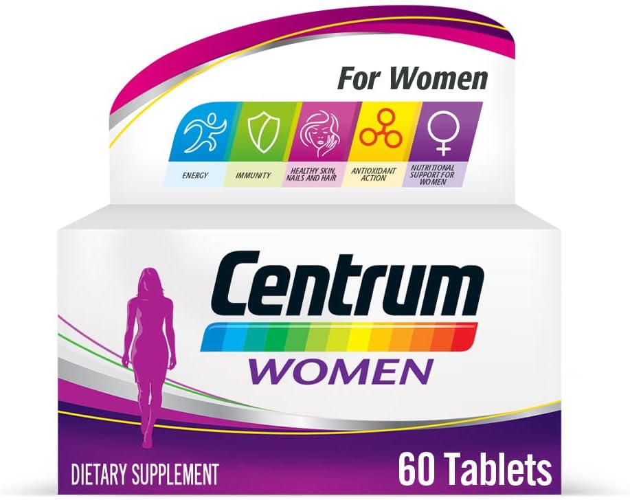 Centrum Women, 60 Tablets, Specially Formulated Multivitamin for Women