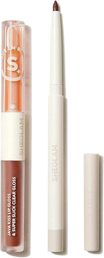 SHEGLAM Soft 90's Glam Lip liner and Lip Duo Set-Pouty Nude Lip Set - Haute Cocoa