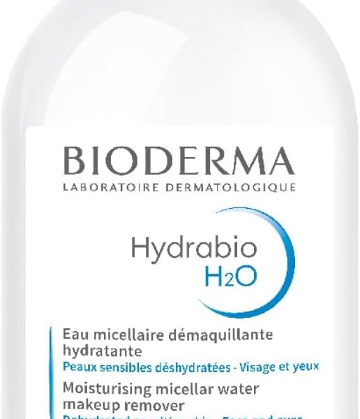 BioDerma Hydrabio H2O Moisturising Make Up Removing Micellar Water for Dehydrated Sensitive Skin, 250ml, White, 8.33 Fl. Oz (Pack of 1)