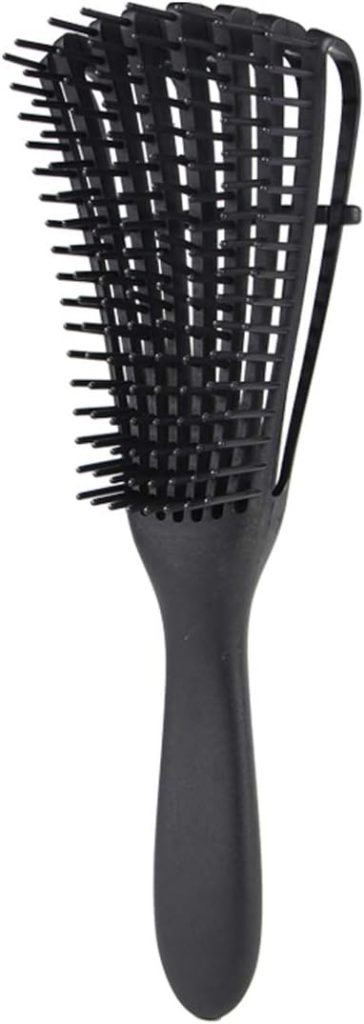 Uddiee Hair Detangler Brush Natural Wet Detangling Brush for Kinky Curly Hair, Black