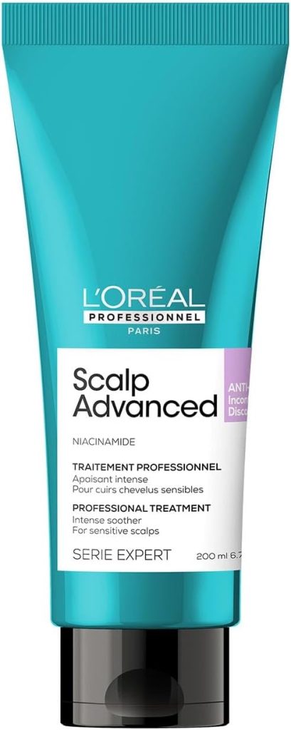 L’Oréal Professionnel | Scalp Advanced Anti-Discomfort Intense Soother Treatment | For Sensitive Scalps | Enriched with Niacinamide | Soothes & Hydrates the Scalp SERIE EXPERT | 200 ml