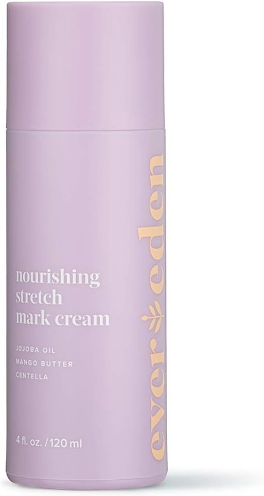 Evereden Nourishing Stretch Mark Cream 4.0 fl oz. | Clean and Unscented Pregnancy Skincare | Natural and Plant Based | Stretch Mark Prevention