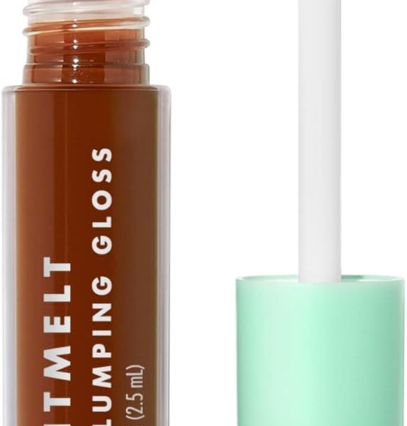 e.l.f. Mint Melt Lip Gloss, High-shine, Hydrating Lip Gloss, Plumps Lips & Creates Subtle, Buildable Color, Vegan & Cruelty-Free, Chocolate Chip