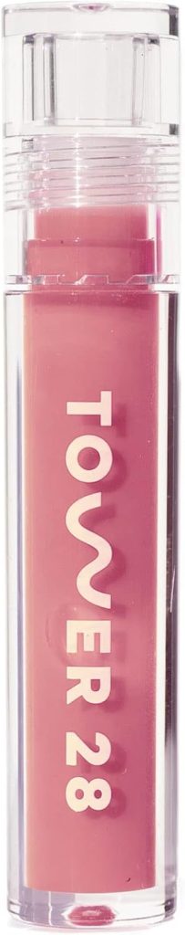 Tower 28 ShineOn Milky Lip Jelly, PISTACHIO, Non-Sticky, Hydrating Vegan Lip Gloss in Milky Nude Pink, Moisturizing Apricot and Raspberry Seed Oil, Clean, Cruelty Free