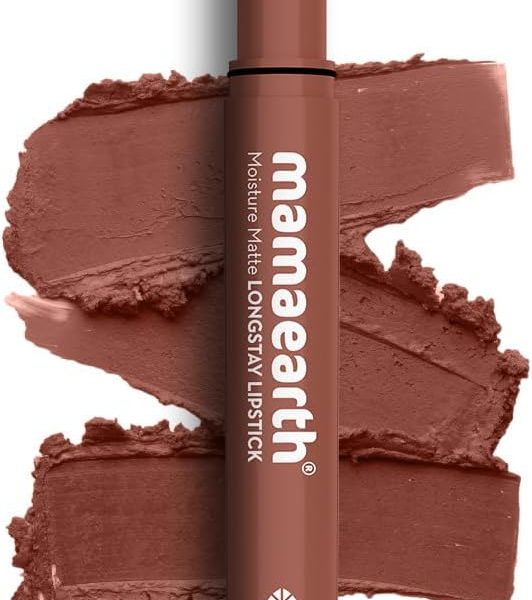 MAMAEARTH Moisture Matte Longstay Lipstick with Avocado Oil & Vitamin E - 09 Espresso Brown - 2 g