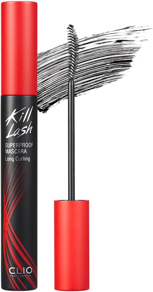 Clio Kill Lash Superproof Mascara - Long Curling for Longer Lashes - Long-Lasting, Waterproof, Smudgeproof