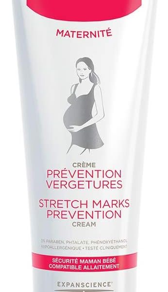 Mustela Stretch Mark Prevention Cream, for Pregnancy, with Natural Avocado Peptides, Fragrance-Free or Lightly Fragranced