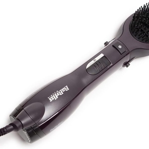 BaByliss Paddle Pro Air Styler, 1000W Powerful Styling Unisex Hairbrush, Dual Speed Temperature Setting Hair Dryer & Volumizer with Cool Air Button, Ionic Tech for Shiny Hair – AS115PSDE (Purple)