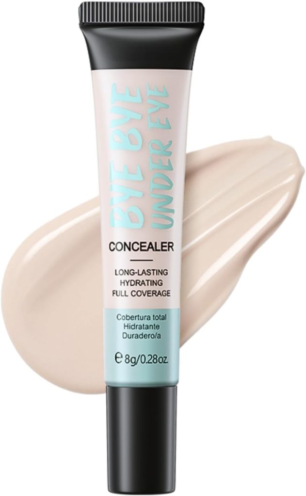 Full Coverage Eye Concealer for Dark Circles | Hydrating & Creamy Makeup Concealer Stick | Blemish & Spot Corrector for Under Eye, Face, and Fine Lines | Waterproof & Long-Lasting Formula (Ivory)