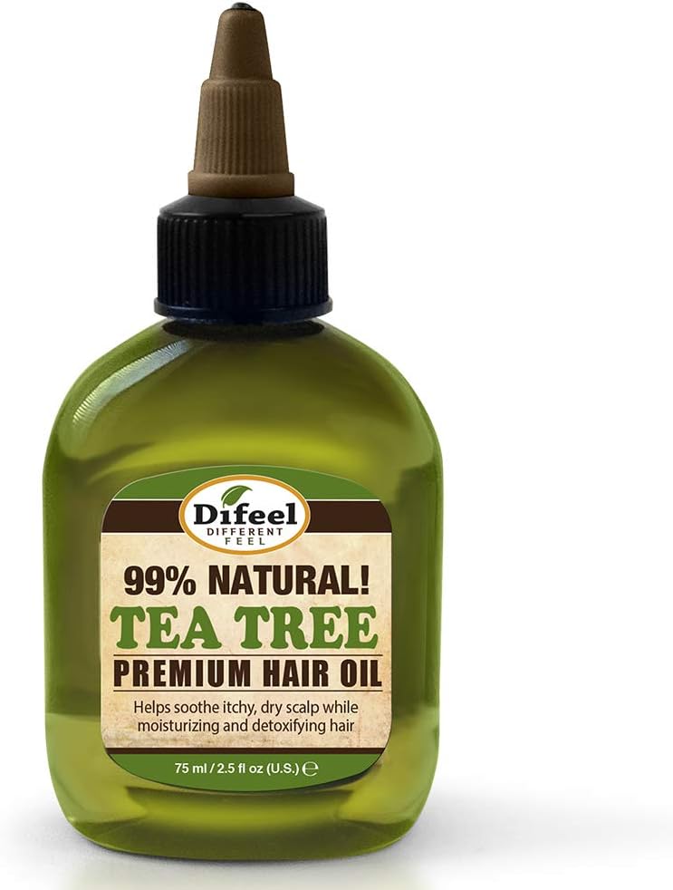 Difeel Premium Natural Hair Oil - Tea Tree Oil for Dry Scalp 70 grams 3-Pack