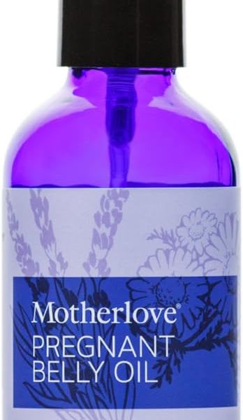 Motherlove - Pregnant Belly Oil, Helps Prevent Stretch Marks, Soothes the Itch of Growing Skin, Moisturizing Organic Herbs for your Tummy, Vegan, All Natural Oil for Pregnancy, 4 oz.