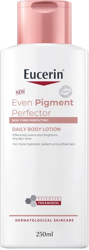 Eucerin Even Pigment Perfector Body Lotion with Licorice Extract and Vitamin E for Even, Radiant, Smooth and Clear Skin, Strengthens and Moisturizes, 250ml