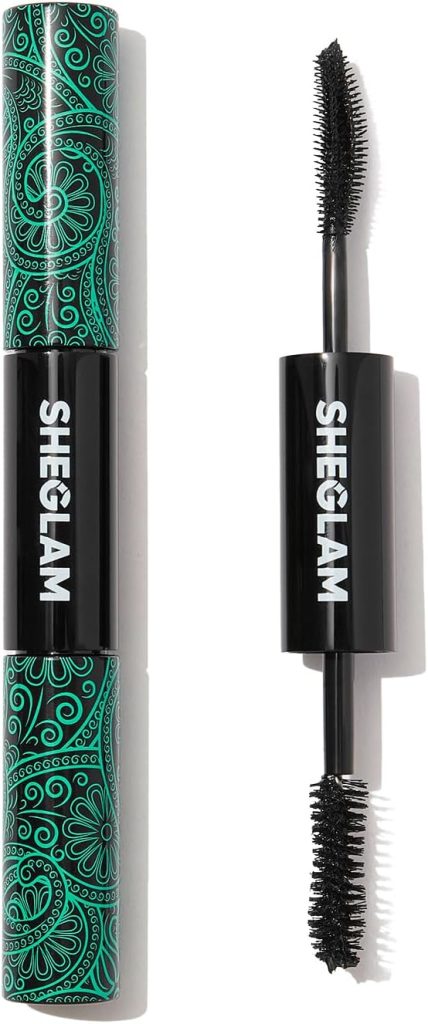 SHEGLAM 2 In 1 Black Volume and Length Waterproof Mascara Long Lasting Dual-Ended Tubing Eye Makeup