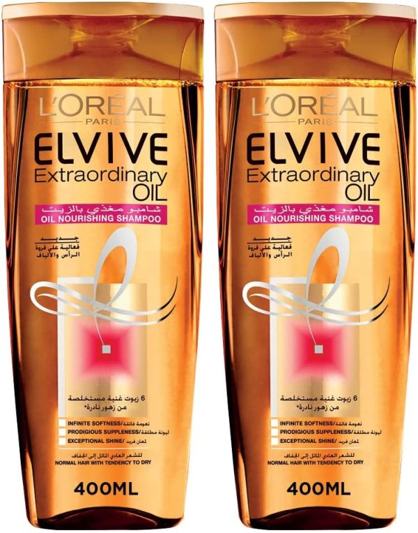 L’Oréal Paris L’Oréal Paris Elvive Extraordinary Oil Shampoo 400ml Twin Pack