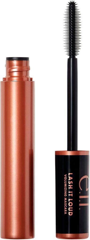 e.l.f. Lash It Loud Mascara, Volumizing Formula for Mega Volume Lashes, Creates Fuller & Bolder Eyelashes, Intensely Pigmented, Deep Brown, 1.1 Oz