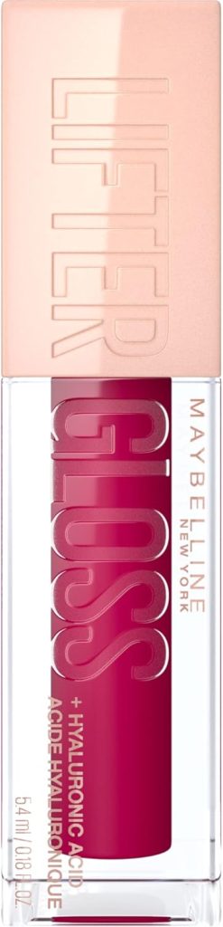 Maybelline New York Lifter Gloss Candy Drop Lip Gloss for Full-Life Lips, Moisturising, with Hyaluronic Acid, Colour: No. 025 Taffy (Pink), 1 x 5.4 ml