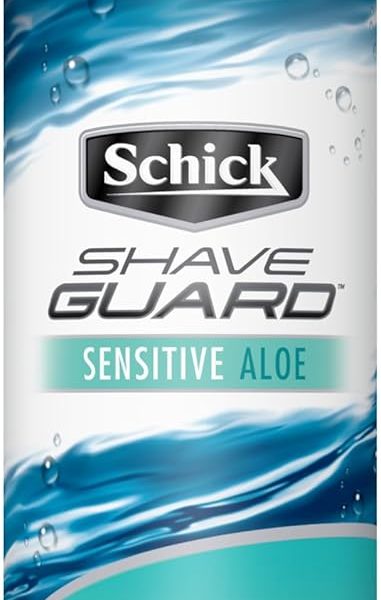 Schick Shave Guard Sensitive Skin Shaving Gel- With Aloe Vera-Gentle Formula-Soothing Shave With No Irritation-Gentle Razor Glide-Hydrates, Protects And Refreshes Skin-200Ml