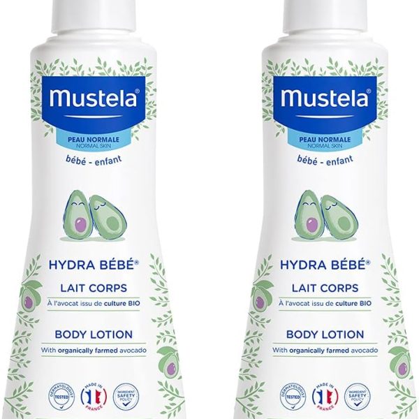 Mustela, Hydra Bebe Body Lotion with Organically Farmed Avocado, 300 ml, Pack of 2