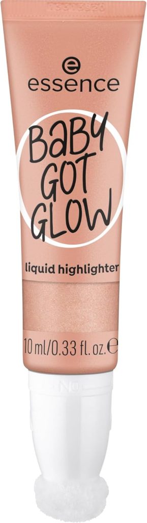 essence Baby GOT Glow Liquid Highlighter, No. 30, Gold, Defining, Express Result, Easy to Remove, Glossy, Vegan, Oil-Free, Paraben-Free, No Microplastic Particles, Pack of 10 ml