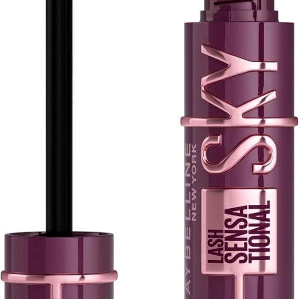 Maybelline New York, Sky High Lash Sensational Mascara, Limitless Length & Volume, Flex Tower Brush, Light-as-Air Feel, With Bamboo Extract, Burgundy Haze