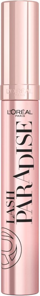 L’Oréal Paris Intense Volume Mascara, Eyelash Lengthening for Sensitive Eyes, Gentle and Flake Free, With Castor Oil, Lash Paradise, Black