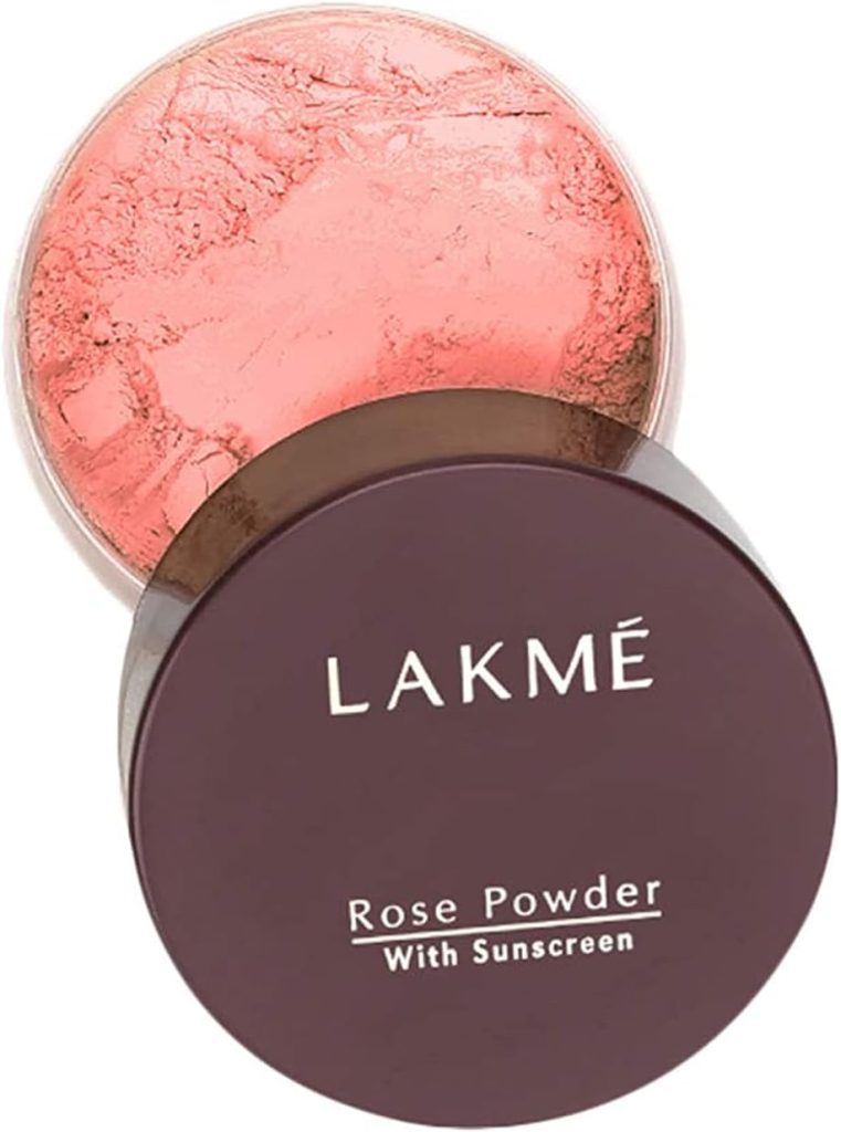 Lakmé Rose Loose Face Powder With Sunscreen, Warm Pink, Face MakEUp For A Rosy Glow - Matte Finish For Oily Skin Control, 40 G, Multi