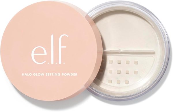 e.l.f., Halo Glow Setting Powder, Silky, Weightless, Blurring, Smooths, Minimizes Pores and Fine Lines, Creates Soft Focus Effect, Light, Semi-Matte Finish, 0.24 Oz