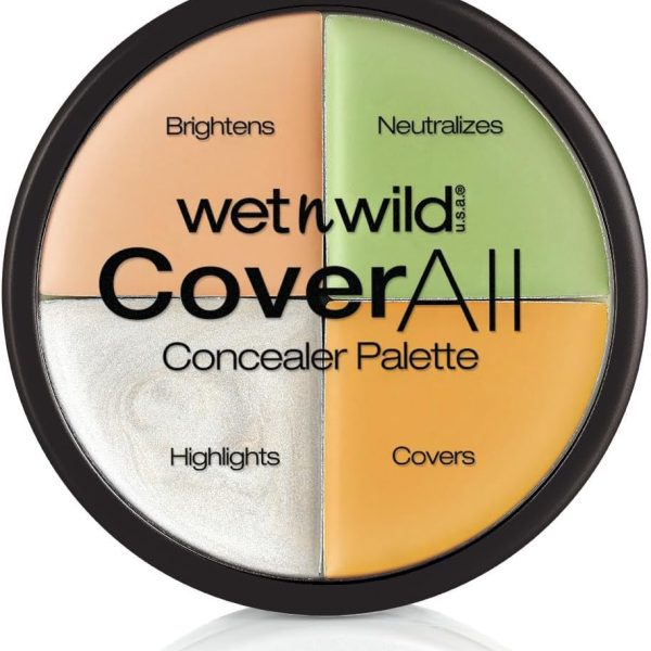 Wet n Wild Coverall Concealer Palette, Pack of 1, Green, 6.5 g (Pack of 1)