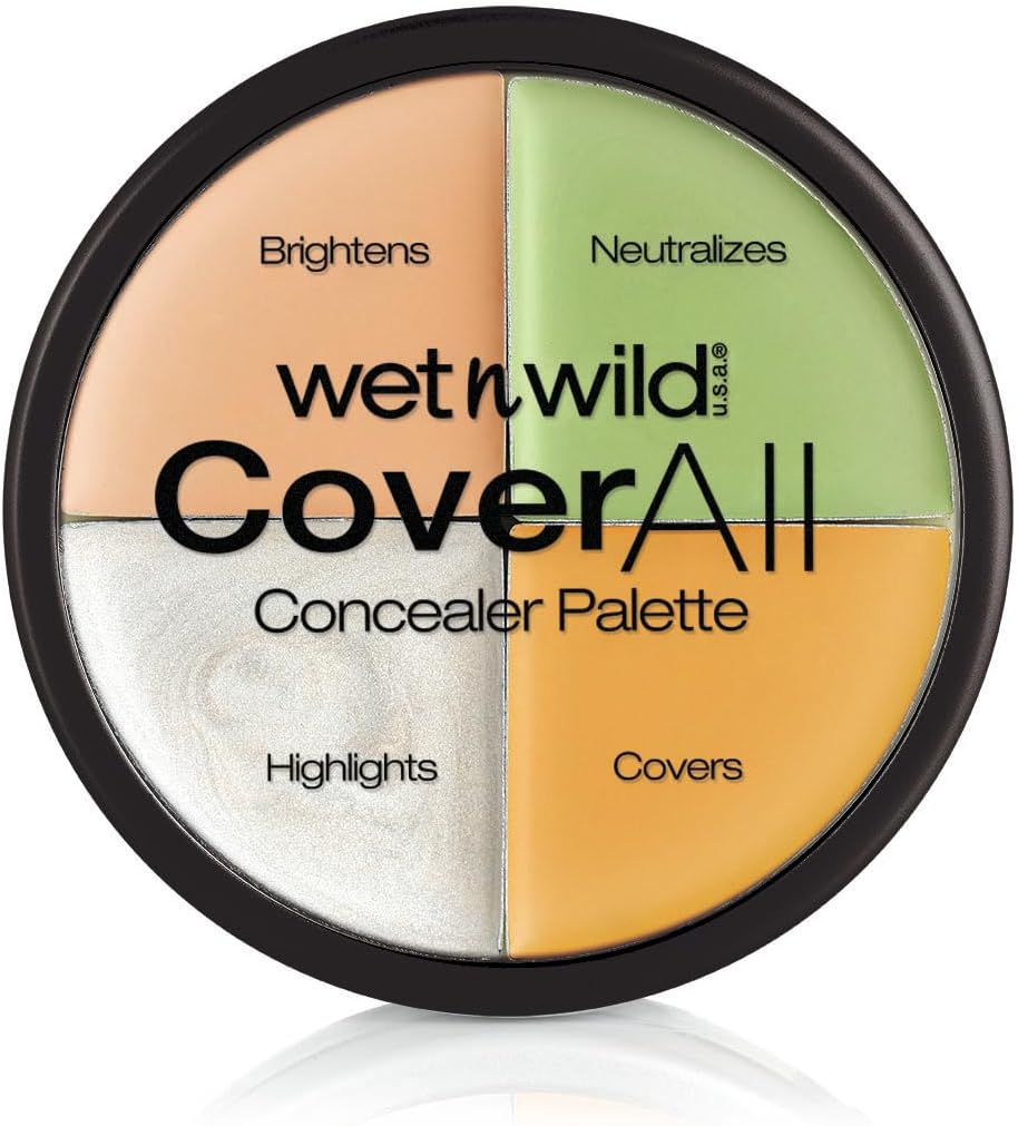 Wet n Wild Coverall Concealer Palette, Pack of 1, Green, 6.5 g (Pack of 1)