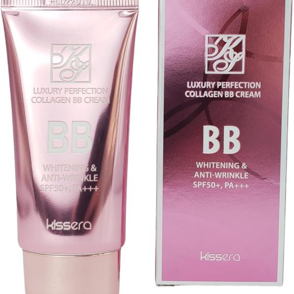 KISSERA Korean product LUXURY PERFECTION COLLAGEN BB CREAM - whitening and anti wrinkle cream (SPF50+ PA+++) 50ml