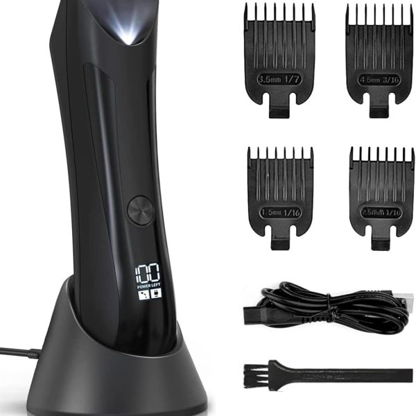 infino™ Electric Hair Clipper, Full Body Trimmer, Waterproof Shaver with Stainless Steel Blades, IPX5 Washable, Suitable for Adults, Rubber Black, with Sensitive Area Support