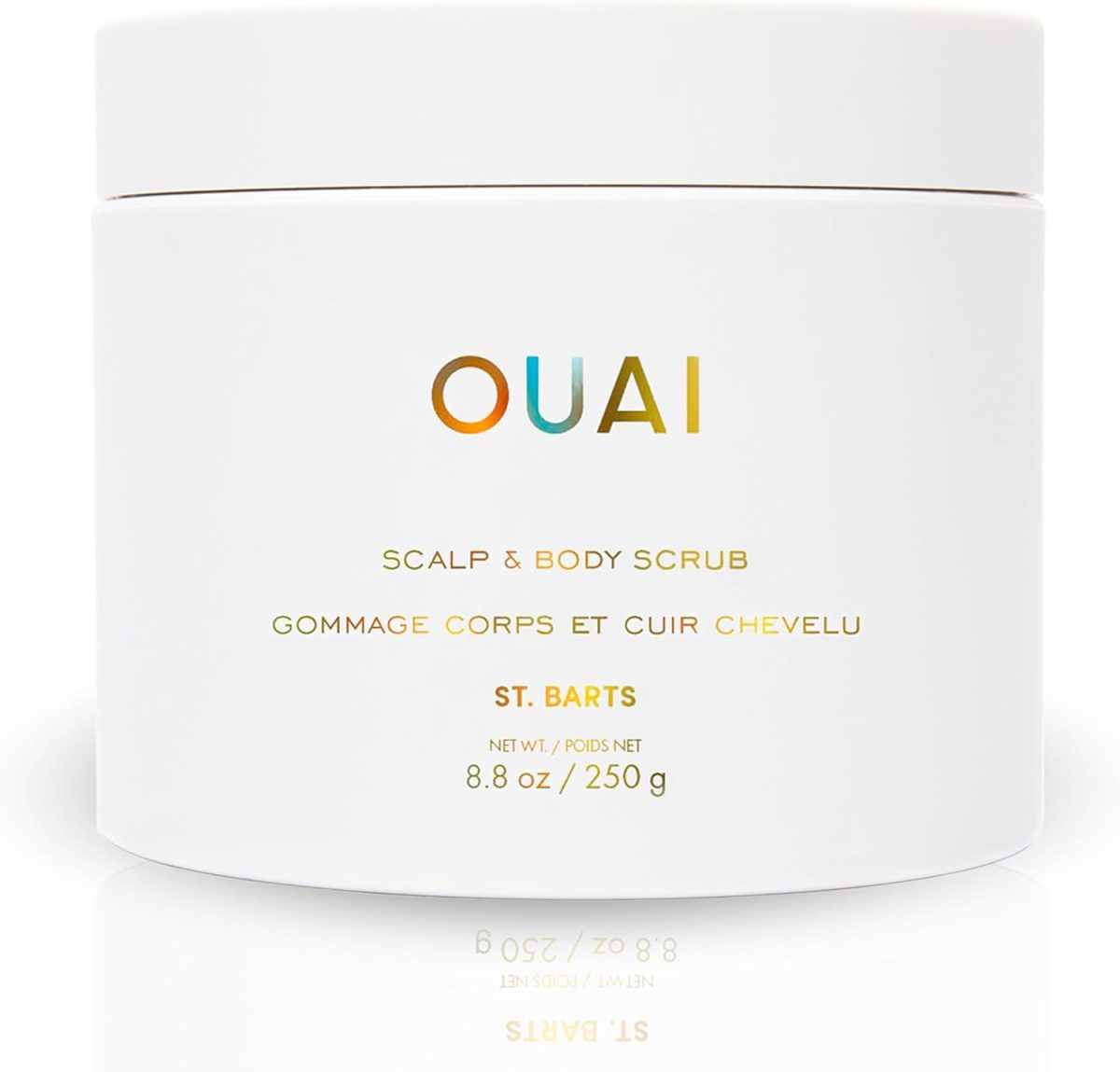 OUAI Scalp & Body Scrub, St. Barts - Exfoliating Body Scrub with Sugar & Coconut Oil Blend for Smooth, Moisturized Skin - Gentle Scalp Scrub for Removing Product Build Up (8.8 Oz)