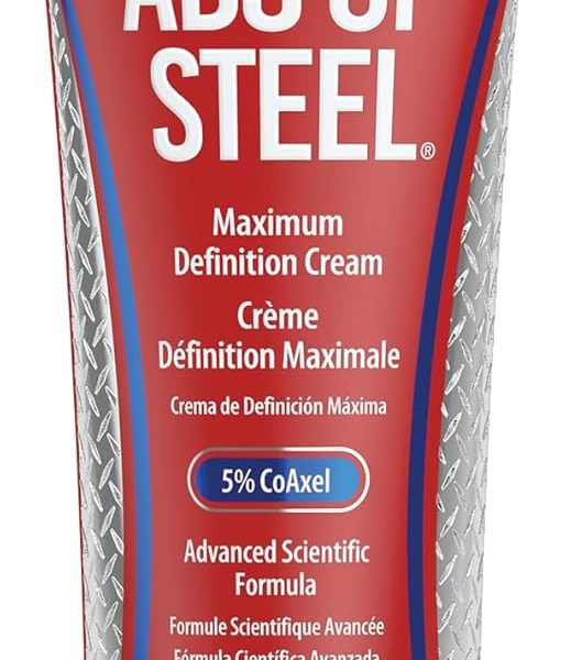 SteelFit Abs of Steel® | Heat-Activated Maximum Definition Cream for Men & Women | Skin Firming Lotion for Sculpting Abs | L-Carnitine Supplement | Pre & Post Workout (8 fl oz)